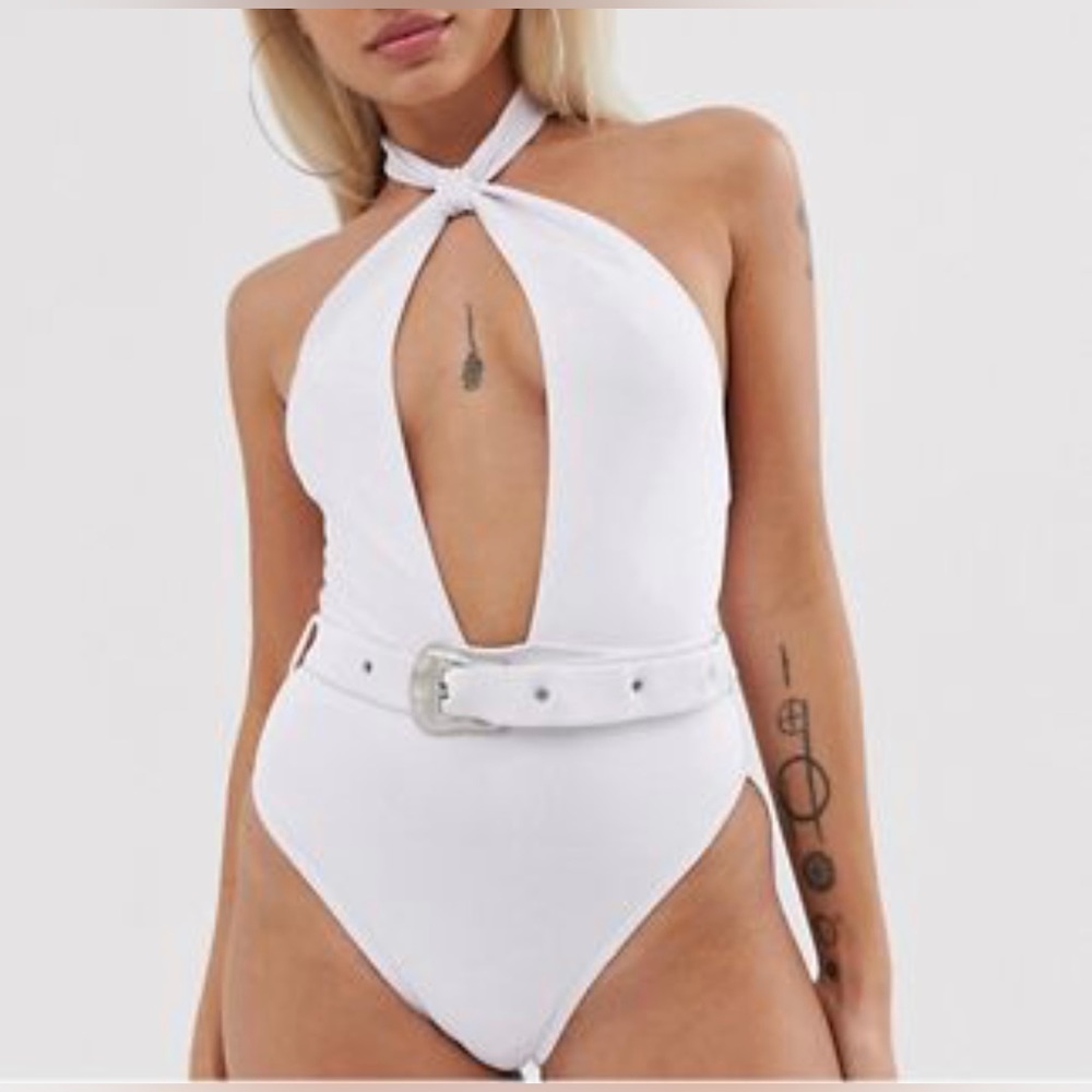 White swimsuit
